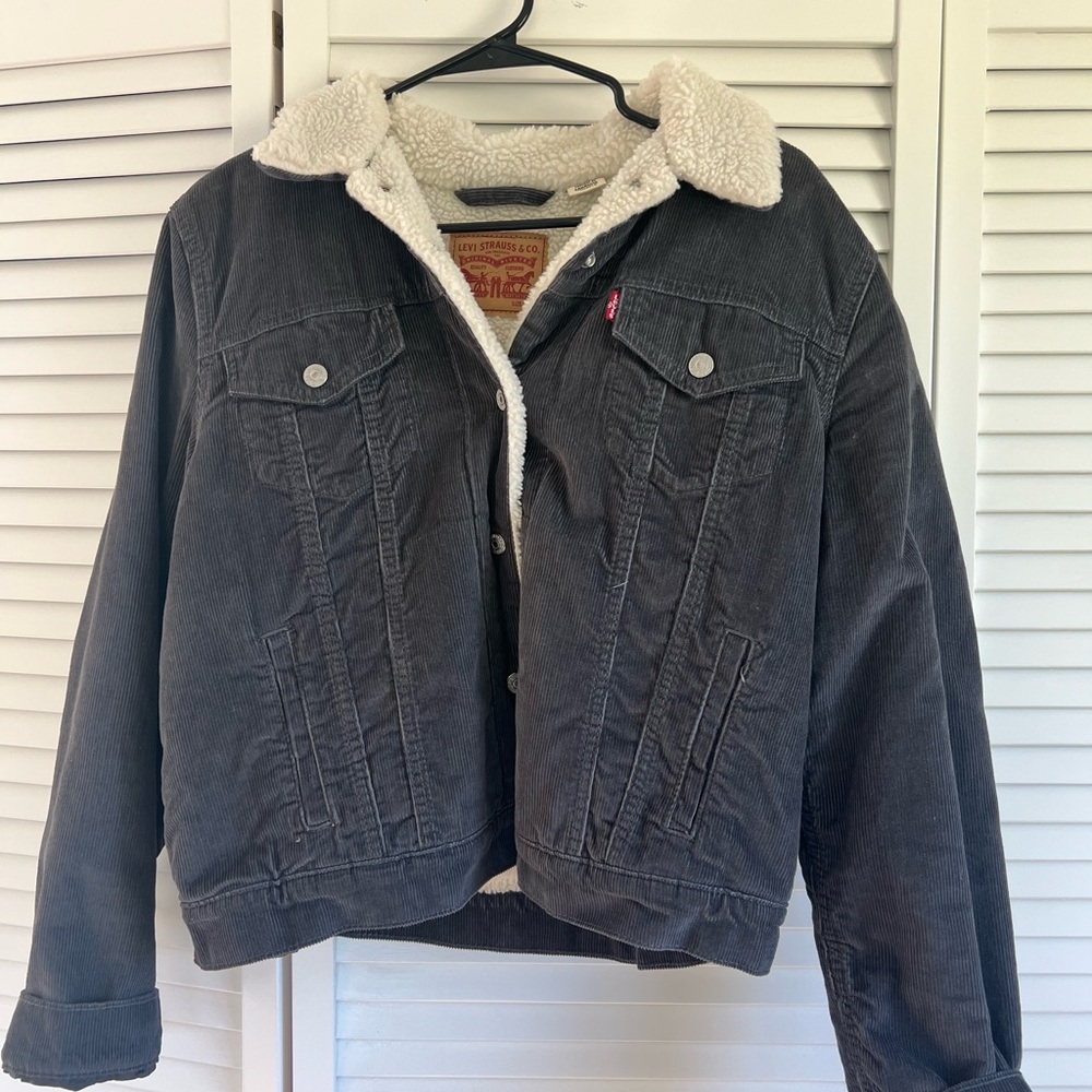 Levi's Black Sherpa-Lined Jacket